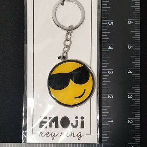 NEW 2" Emoji Key Ring in Face with Sunglasses
